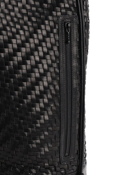 COW LEATHER WOVEN BAG