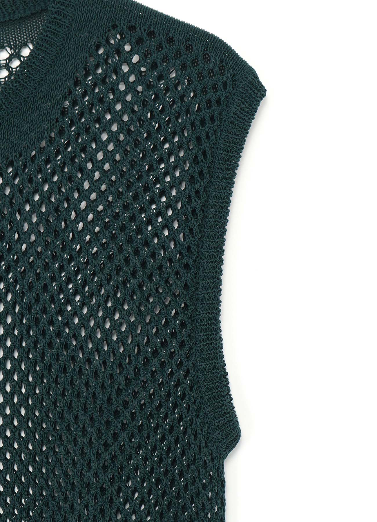 COTTON/NYLON MESH KNITTED VEST