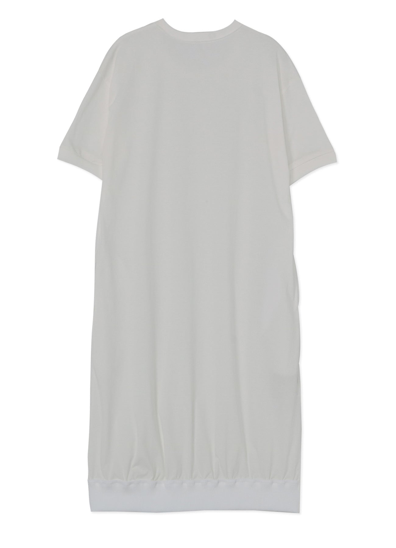 30/ COTTON JERSEY DRESS WITH UNEVEN HEMLINE