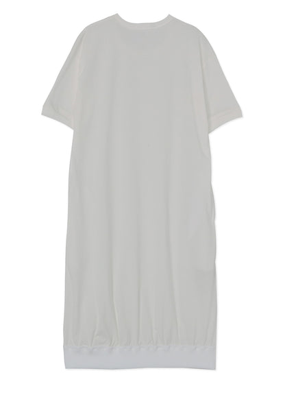 30/ COTTON JERSEY DRESS WITH UNEVEN HEMLINE