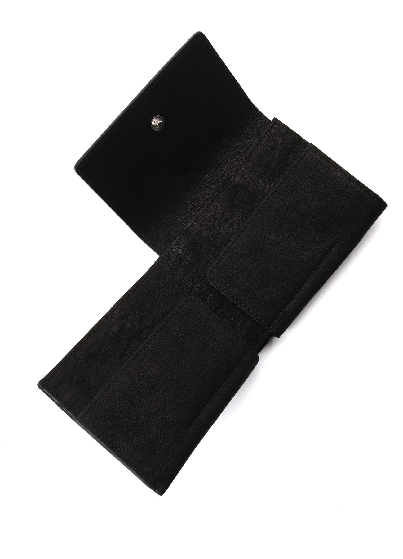 WASHED LEATHER DOUBLE FOLDED WALLET