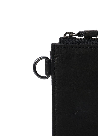 WASHED LEATHER L ZIP WALLET