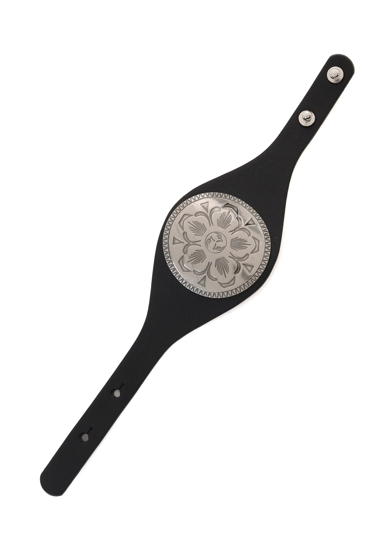 COW LEATHER CONCHO BANGLE