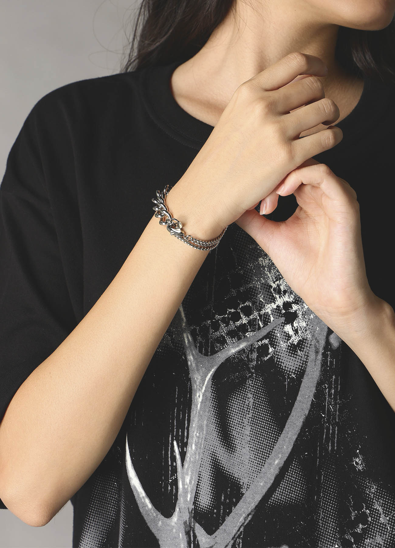 BRASS DOUBLE CHAIN BRACELET