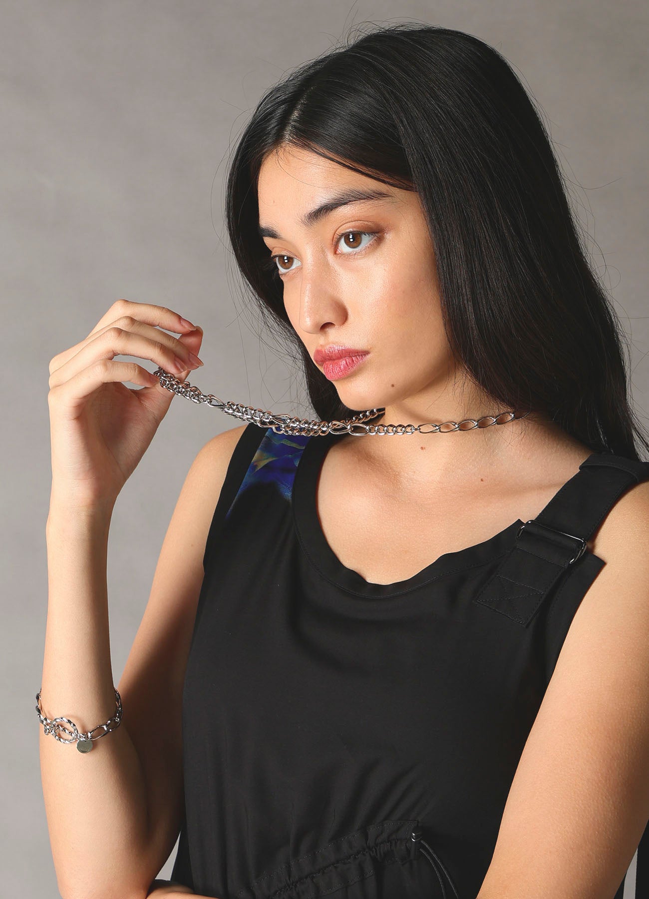 BRASS DOUBLE CHAIN NECKLACE