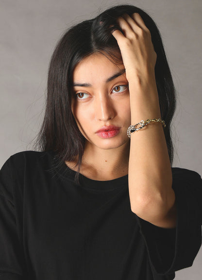 BRASS DOUBLE CHAIN BRACELET