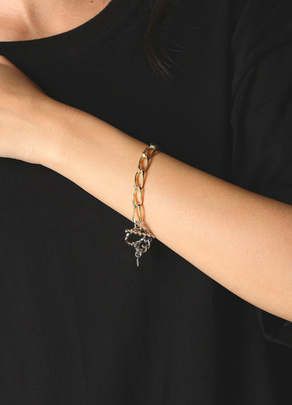 BRASS DOUBLE CHAIN BRACELET