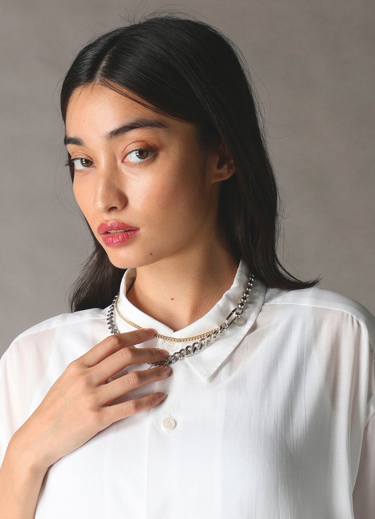 BRASS AND ALLOY NECKLACE