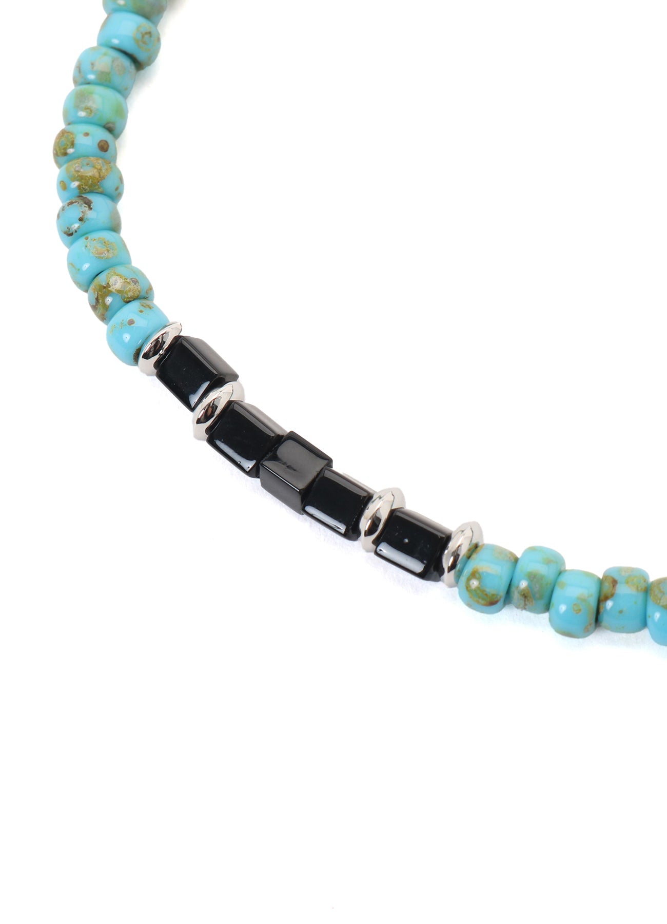 GLASS & BRASS BEAD BRACELET B