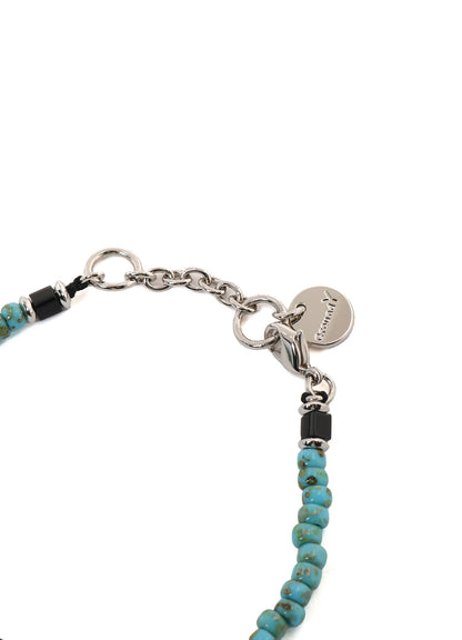 GLASS & BRASS BEAD BRACELET B