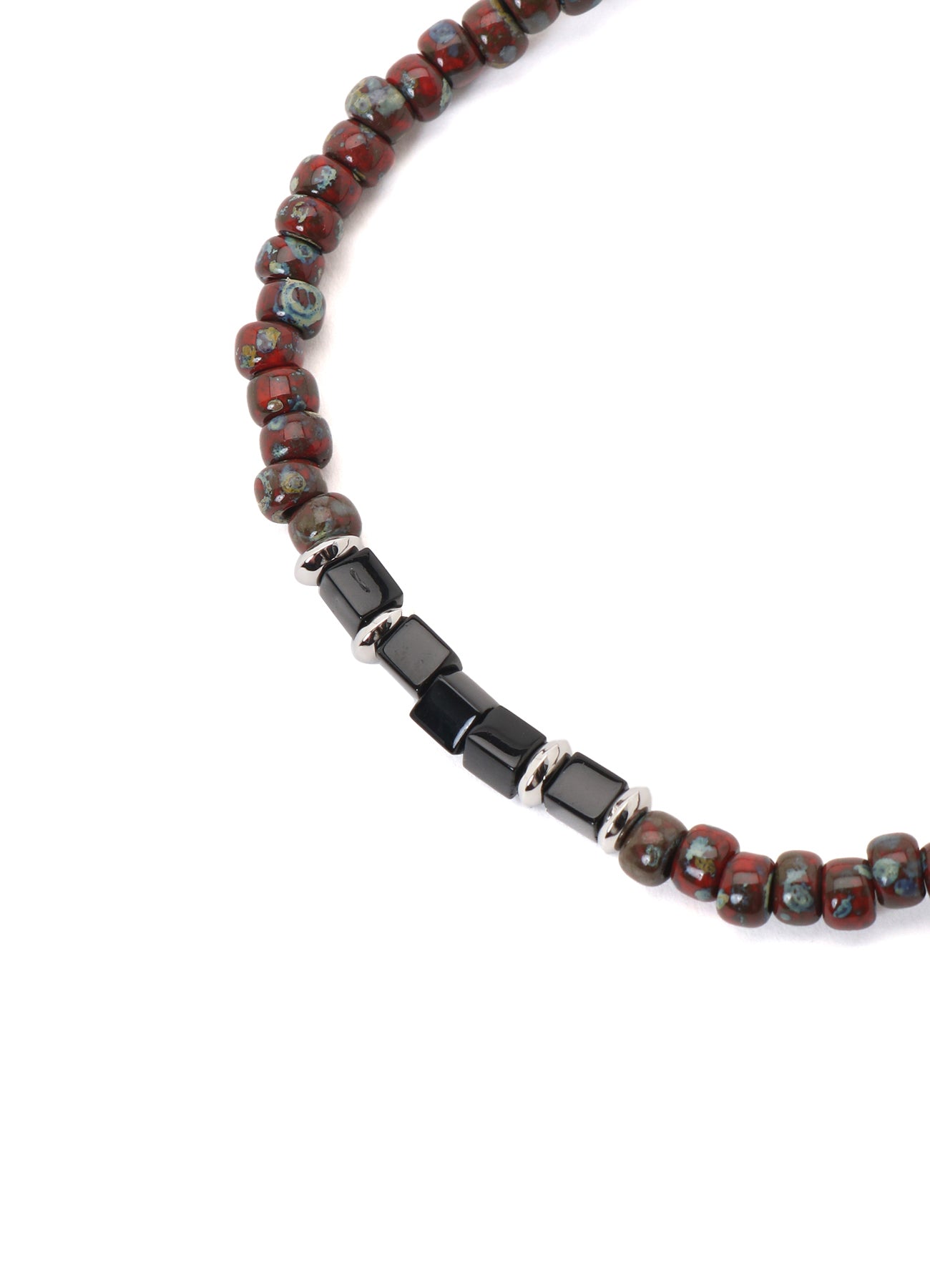 GLASS & BRASS BEAD BRACELET B