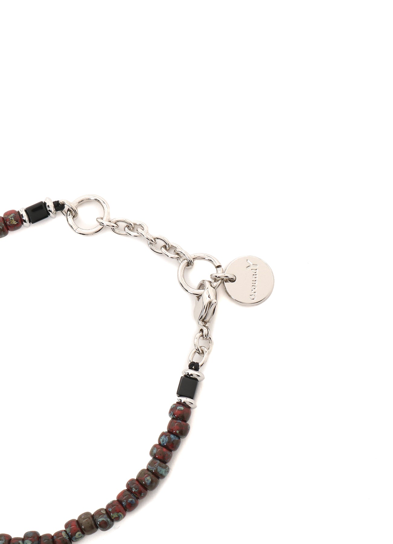 GLASS & BRASS BEAD BRACELET B