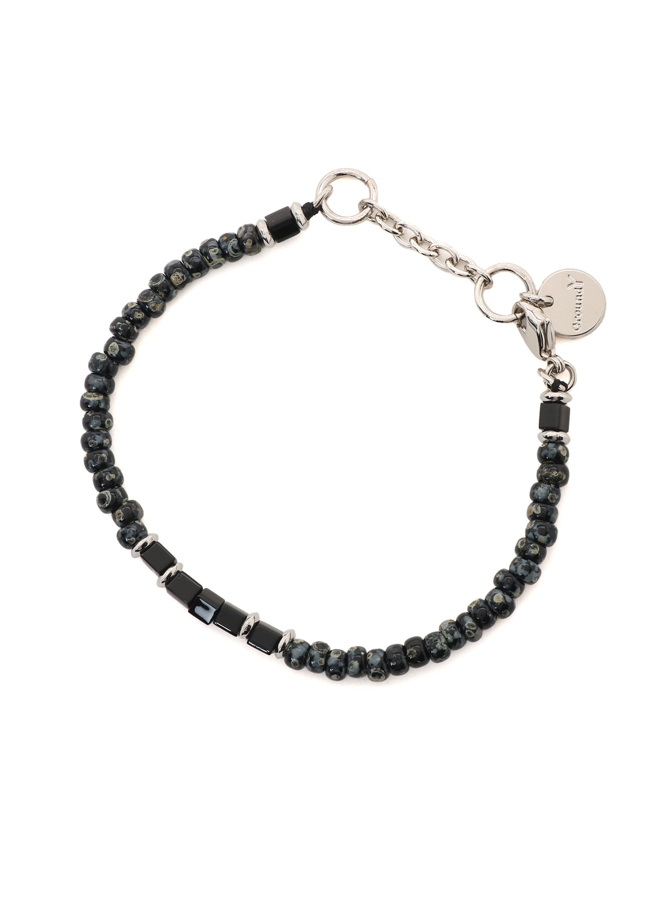 GLASS & BRASS BEAD BRACELET B