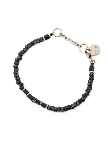 GLASS & BRASS BEAD BRACELET B