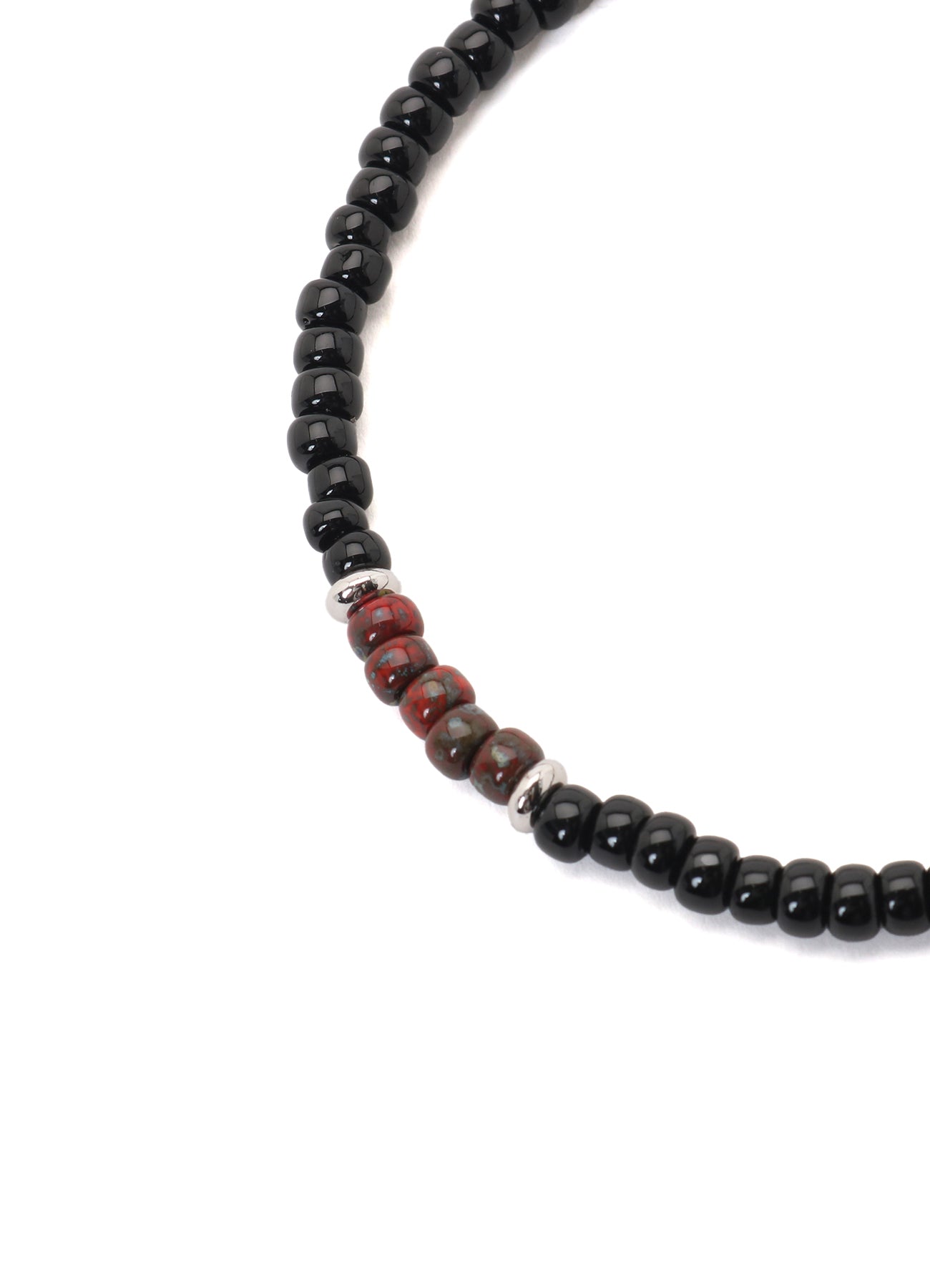 GLASS & BRASS BEAD BRACELET C