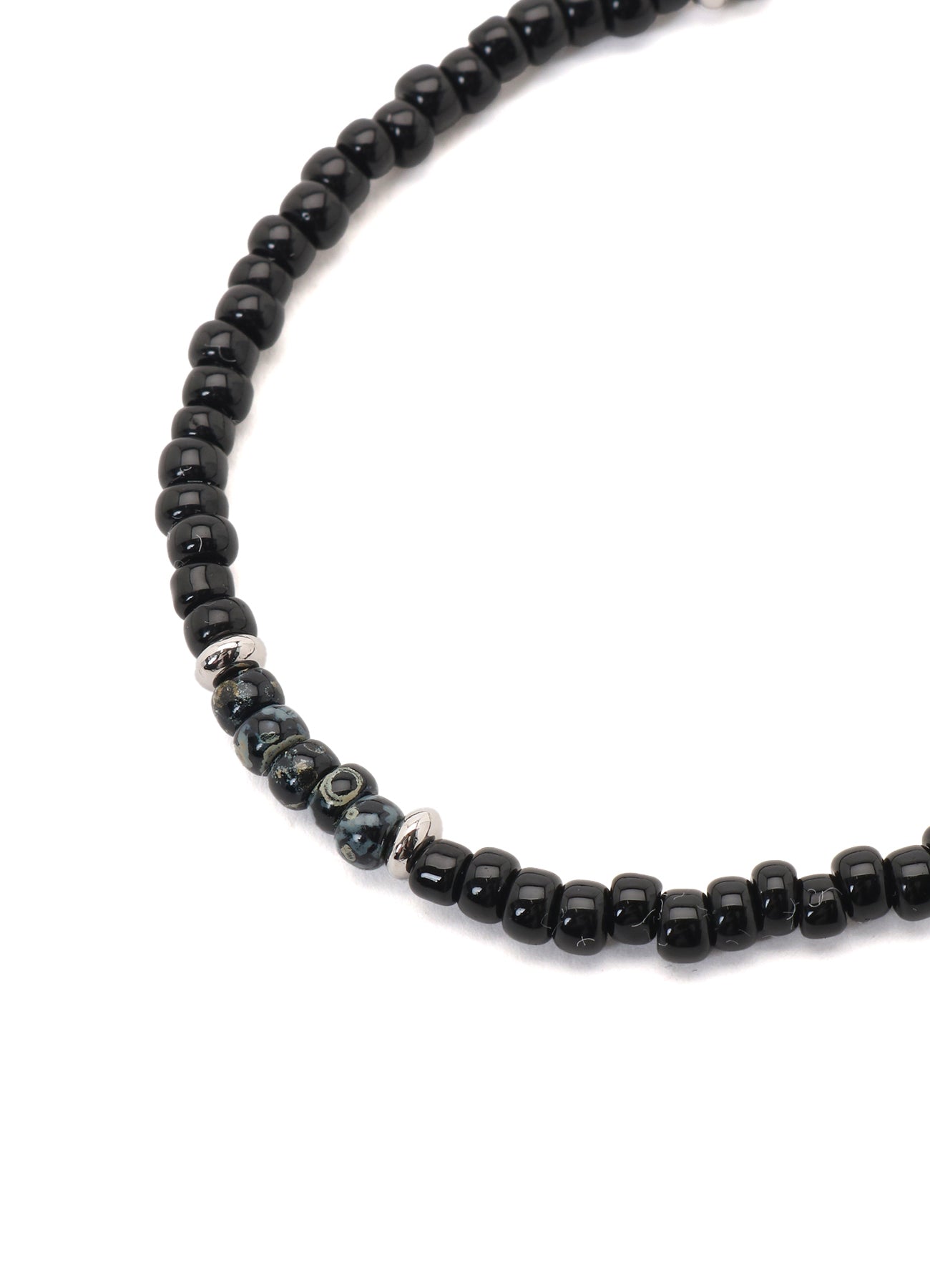 GLASS & BRASS BEAD BRACELET C