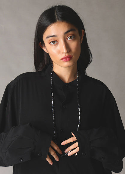 GLASS & PEARL BEAD NECKLACE