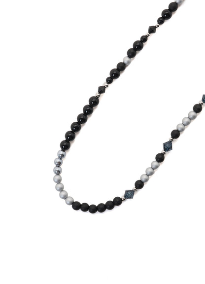 GLASS & PEARL BEAD NECKLACE