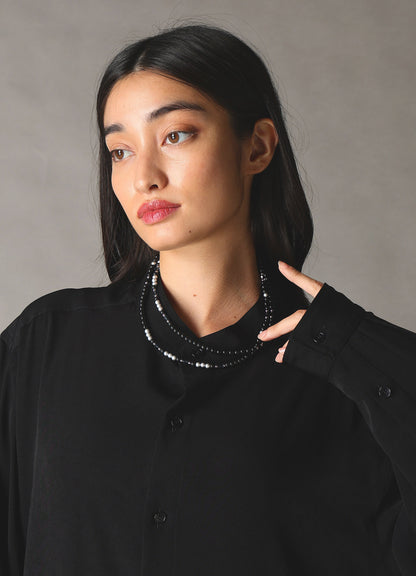 GLASS & PEARL BEAD NECKLACE