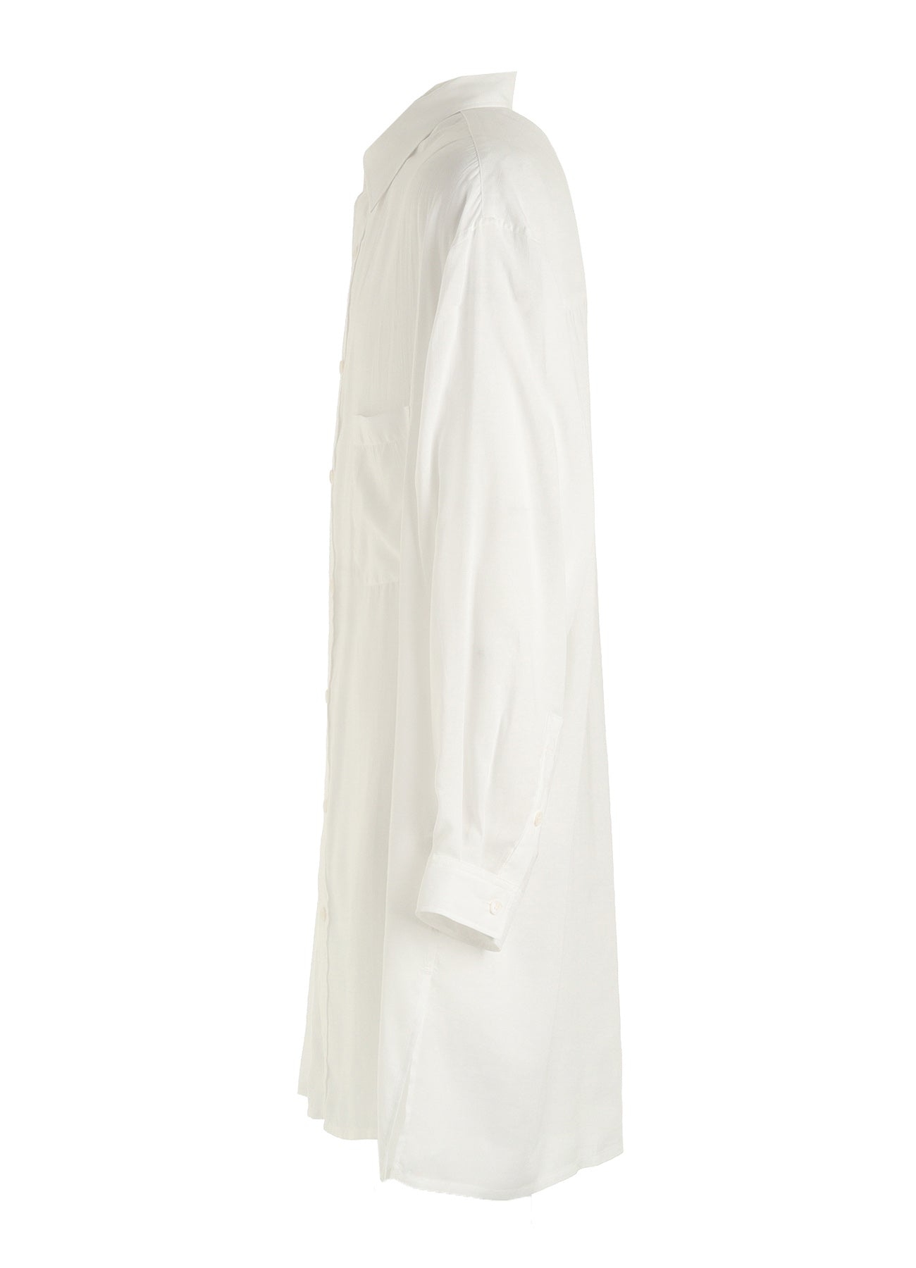 CELLULOSE LAWN LONG SHIRT WITH SLEEVE SLITS – THE SHOP YOHJI YAMAMOTO