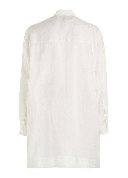 CELLULOSE LAWN LONG SHIRT WITH SLEEVE SLITS