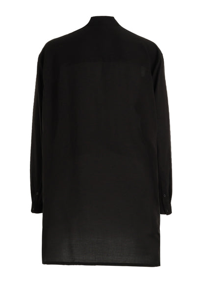 CELLULOSE LAWN LONG SHIRT WITH SLEEVE SLITS