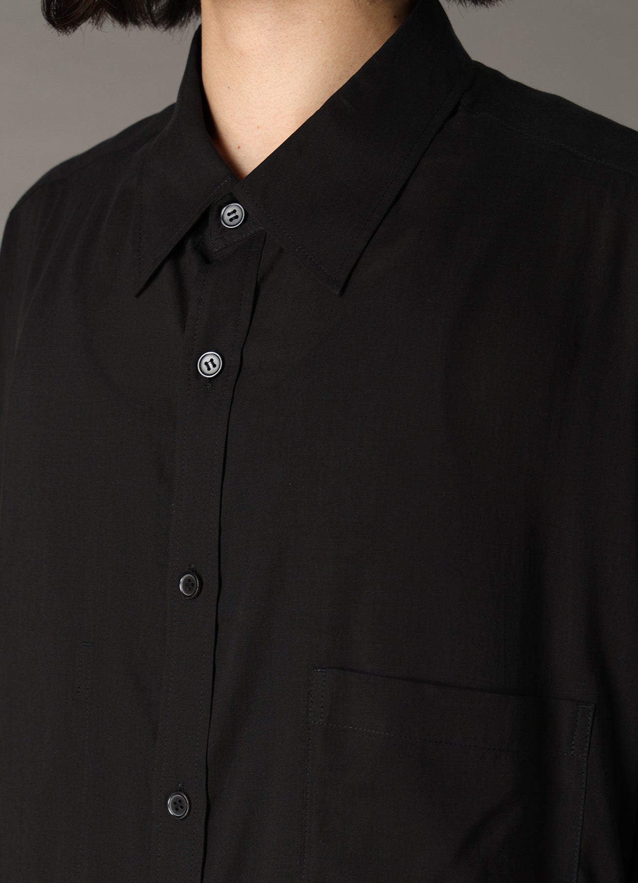 CELLULOSE LAWN LONG SHIRT WITH SLEEVE SLITS – THE SHOP YOHJI YAMAMOTO