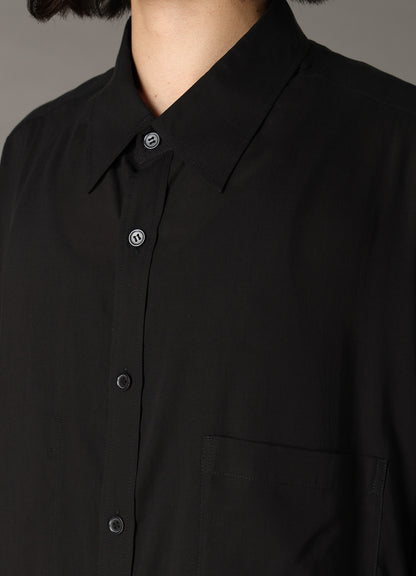 CELLULOSE LAWN LONG SHIRT WITH SLEEVE SLITS