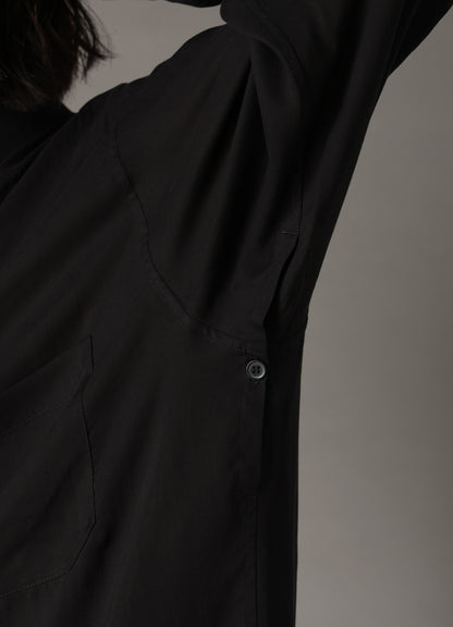 CELLULOSE LAWN LONG SHIRT WITH SLEEVE SLITS
