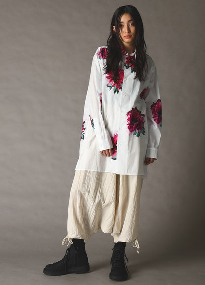 60 LAWN PINK FLOWER LONG SHIRT