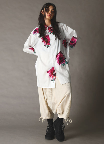 60 LAWN PINK FLOWER LONG SHIRT