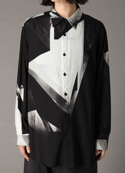 GEOMETRIC PATTERN OVERSIZED SHIRT