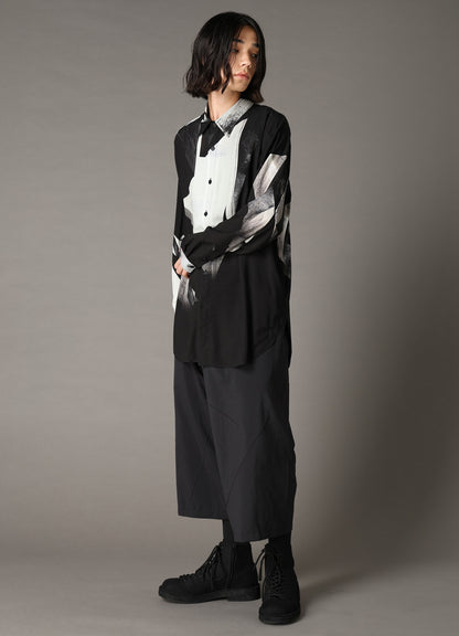 GEOMETRIC PATTERN OVERSIZED SHIRT