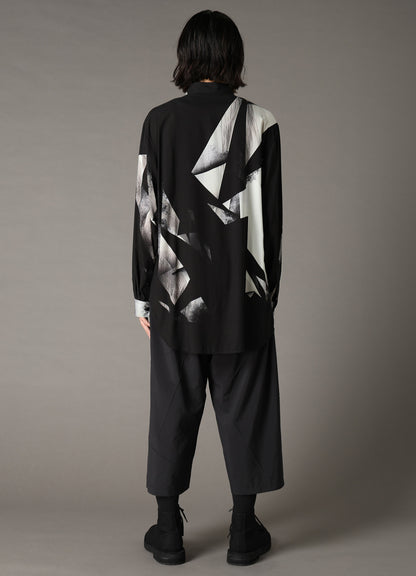 GEOMETRIC PATTERN OVERSIZED SHIRT