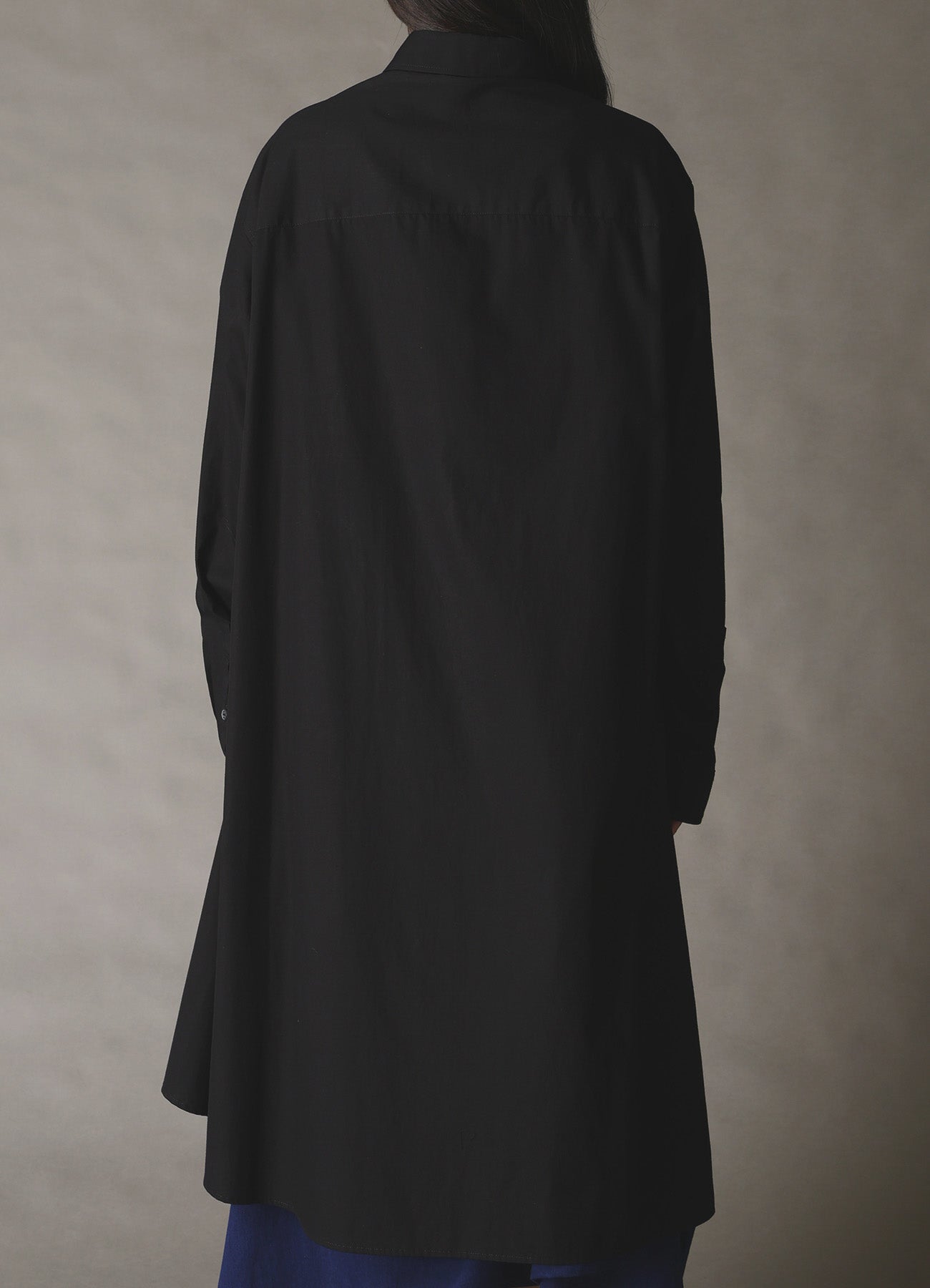 COTTON BROAD BRODERIE LACE SHIRT WITH LEFT DRAPE
