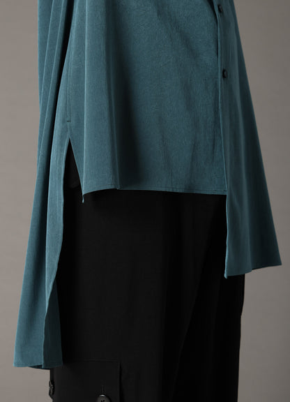 CREPE de CHINE LEFT DRAPE SHIRT