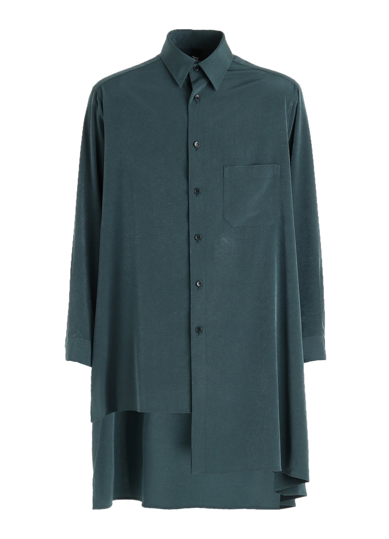 CREPE de CHINE LEFT DRAPE SHIRT – THE SHOP YOHJI YAMAMOTO