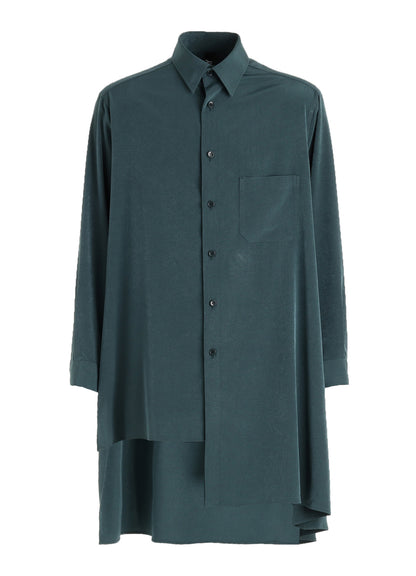 CREPE de CHINE LEFT DRAPE SHIRT