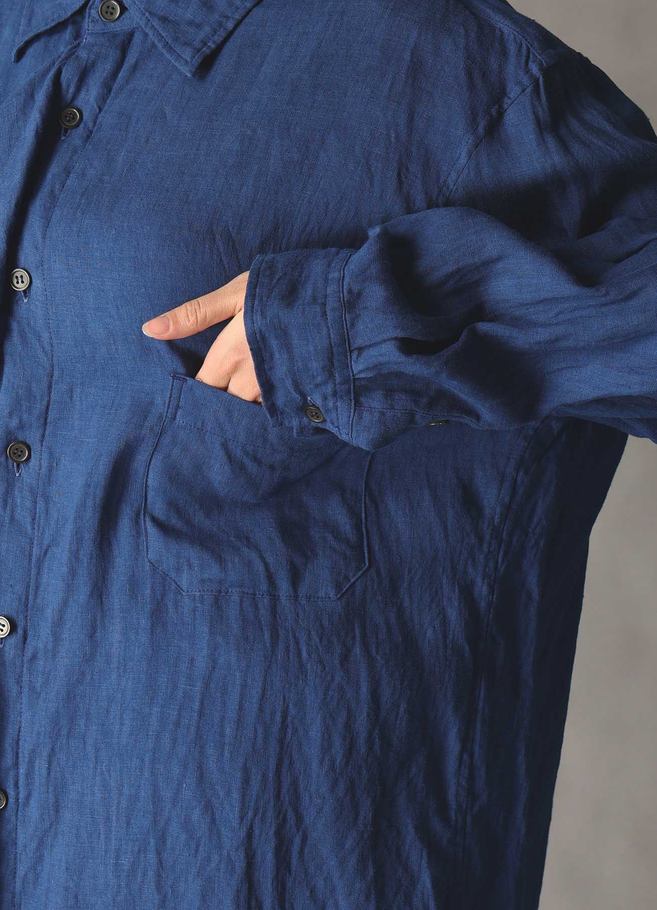 WASHED LINEN CANVAS DRAPE SHIRT – THE SHOP YOHJI YAMAMOTO