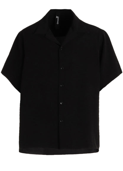 CREPE de CHINE OPEN COLLAR SHIRT