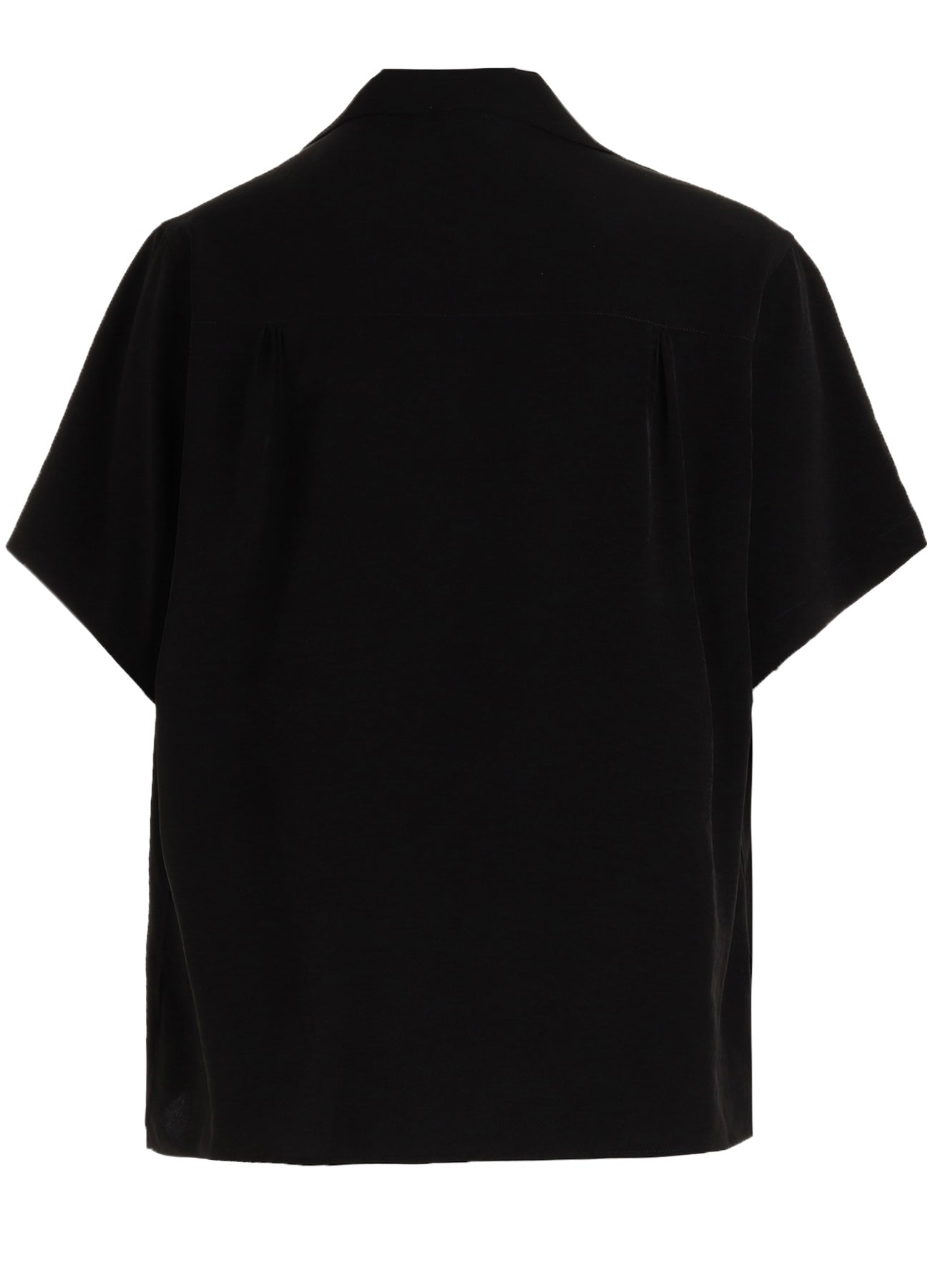 トップス THE SHISHIKUI open collar / BLACK CREPE de CHINE OPEN COLLAR SHIRT – THE SHOP YOHJI YAMAMOTO