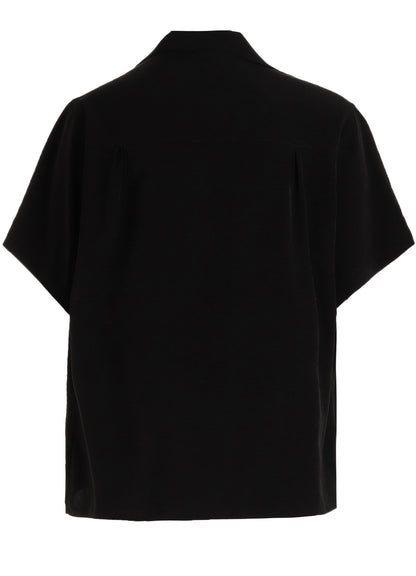 CREPE de CHINE OPEN COLLAR SHIRT