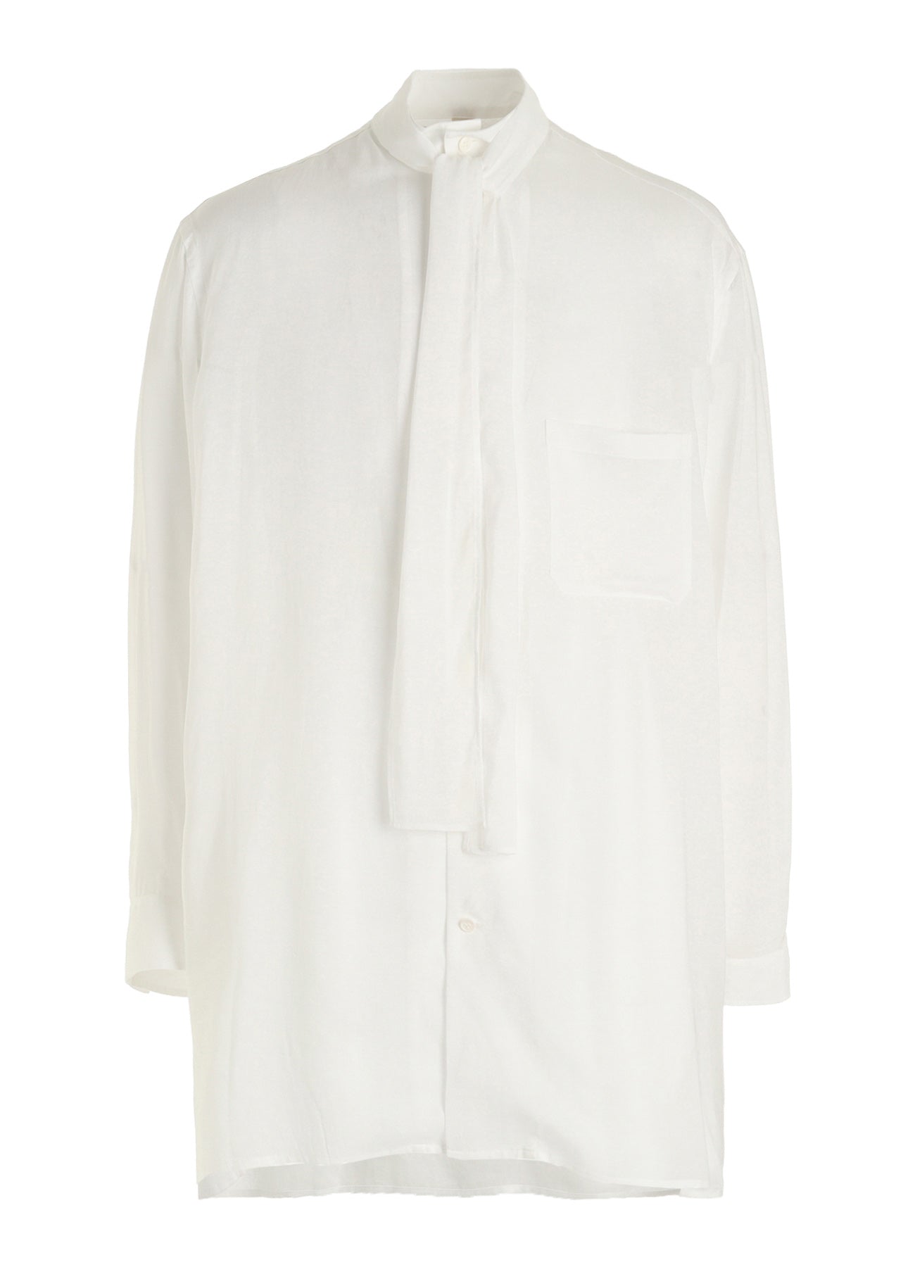 CELLULOSE LAWN BOW-TIE COLLAR SHIRT