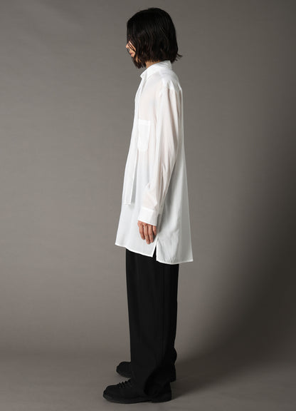 CELLULOSE LAWN BOW-TIE COLLAR SHIRT