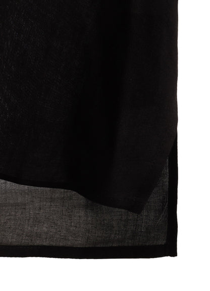 CELLULOSE LAWN BOW-TIE COLLAR SHIRT