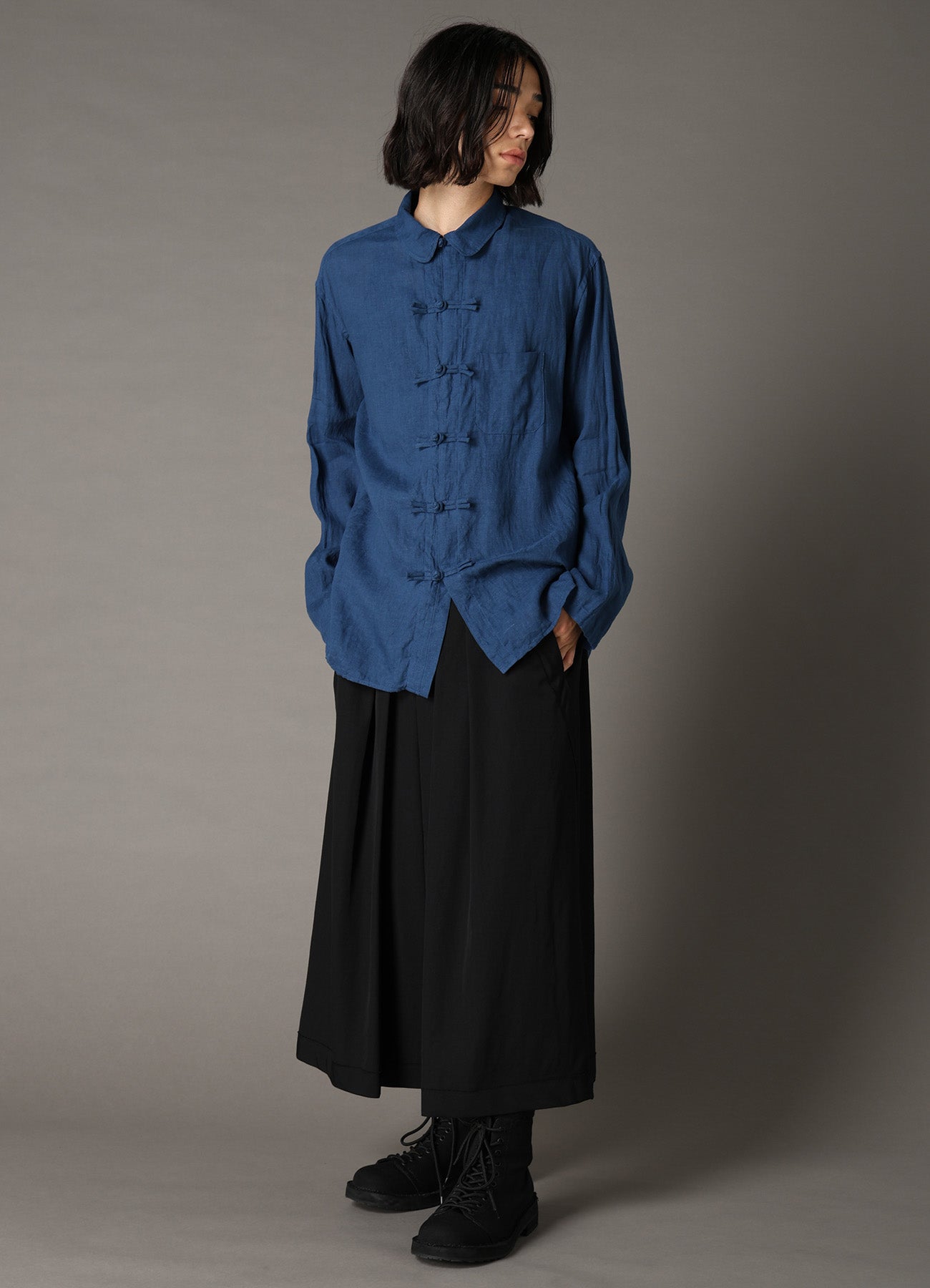 Yohji yamamoto 80s 90s アーカイブ シルク セーラーシャツ WASHED LINEN CANVAS SHAKA BUTTON SHIRT – THE SHOP YOHJI YAMAMOTO