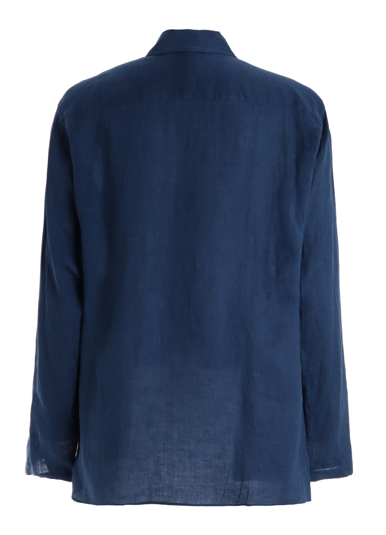 WASHED LINEN CANVAS SHAKA BUTTON SHIRT