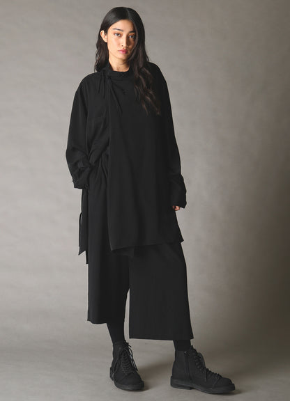 CREPE de CHINE STAND COLLAR CHINA SHIRT