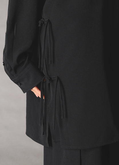 CREPE de CHINE STAND COLLAR CHINA SHIRT