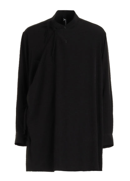 CREPE de CHINE STAND COLLAR CHINA SHIRT